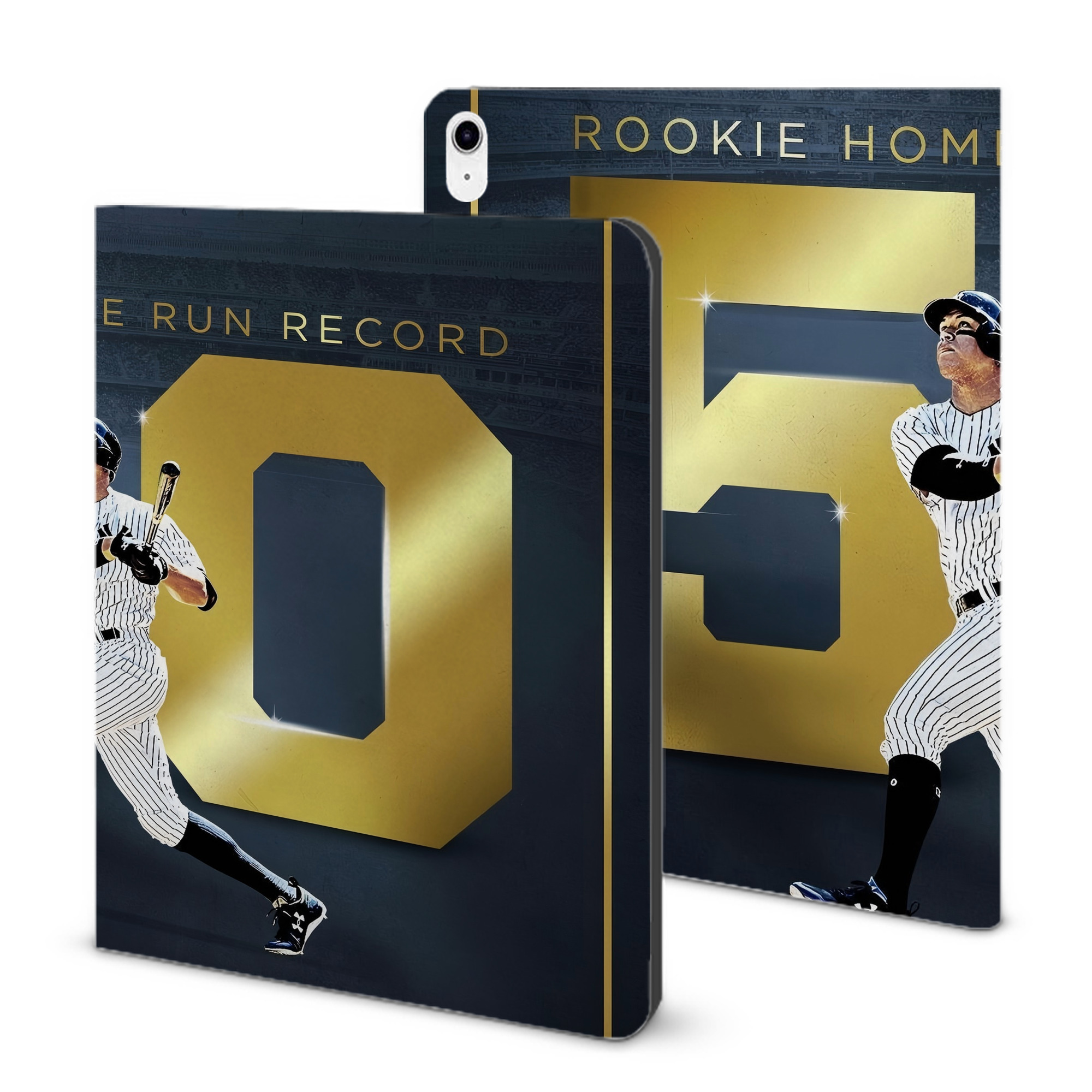 Aaron Judge 50 Home Runs 3 IPad Case Without Pencil Slot – Book-Style Cover With PU Leather & TPU – Slim, Durable, Scratch-Resistant, Full Protection & Easy Access
